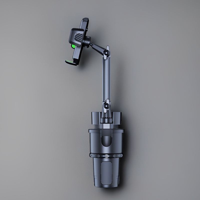 3-in-1 Car Cup Holder with Phone Mount & Adjustable Base