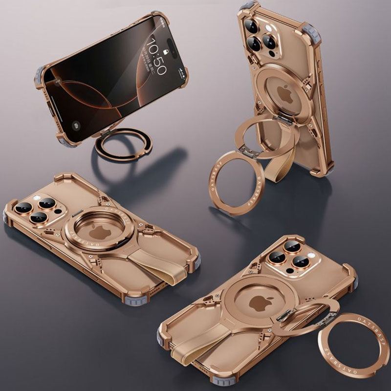 360° Rotating Magnetic Aluminum Alloy Phone Stand Case