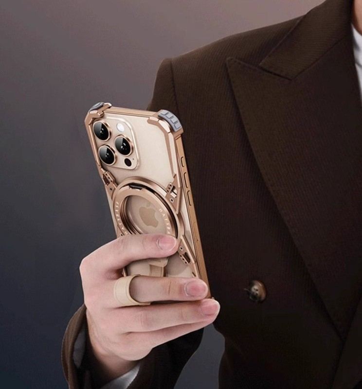 360° Rotating Magnetic Aluminum Alloy Phone Stand Case