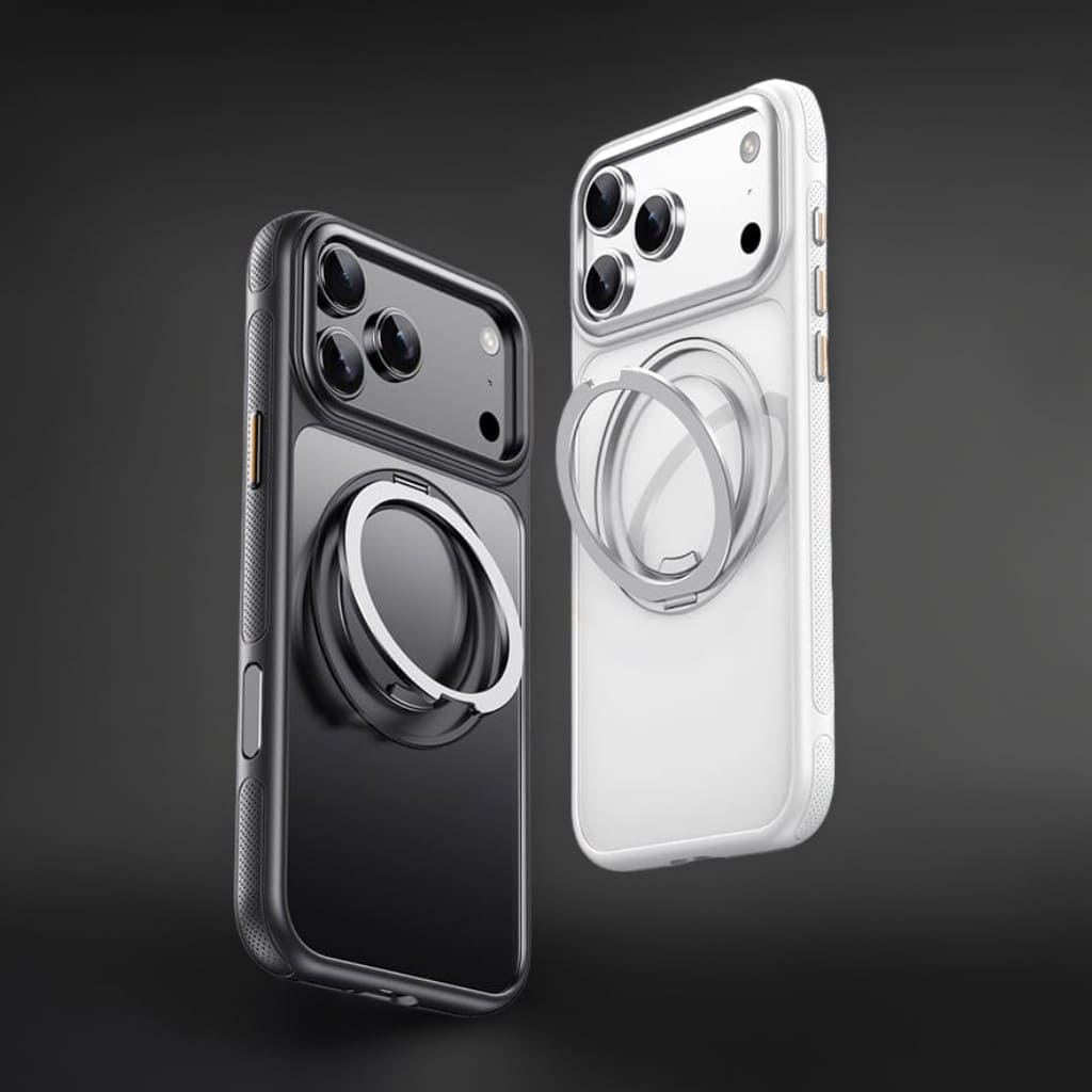 360° Rotating Stand Magnetic Case For iPhone 17 - Stress-Relief Kickstand & Camera Button 16/17