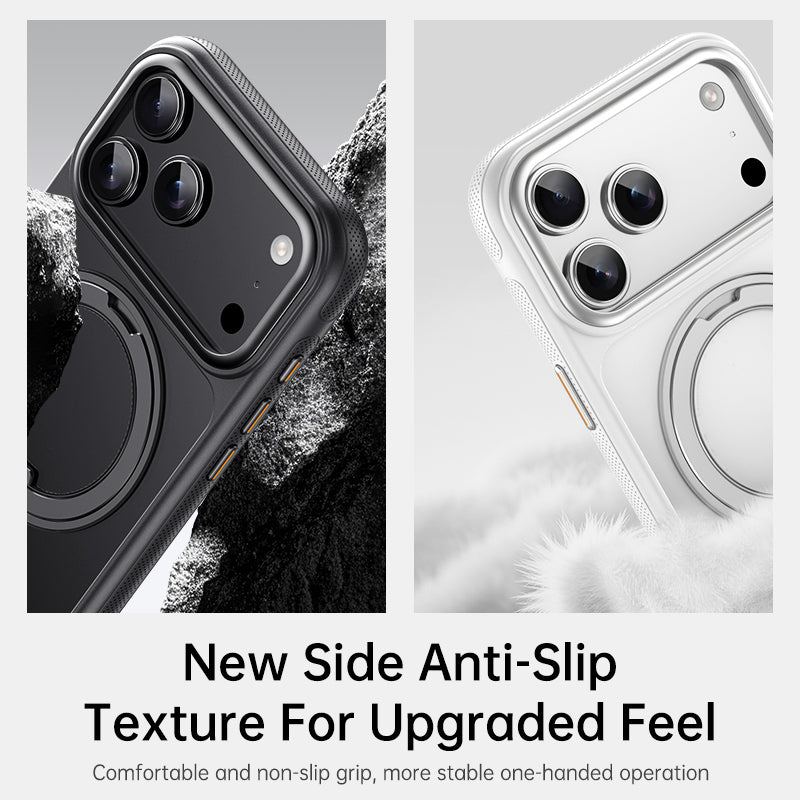 360° Rotating Stand Magnetic Case For iPhone 17 - Stress-Relief Kickstand & Camera Button 16/17