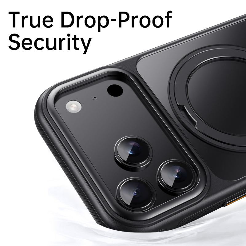 360° Rotating Stand Magnetic Case For iPhone 17 - Stress-Relief Kickstand & Camera Button 16/17