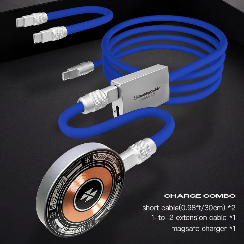4-in1 Magnetic Charger & 3 Cables Go Charging Combo