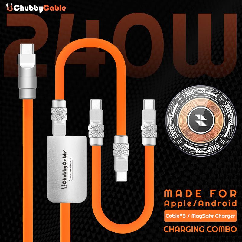 4-in1 Magnetic Charger & 3 Cables Go Charging Combo