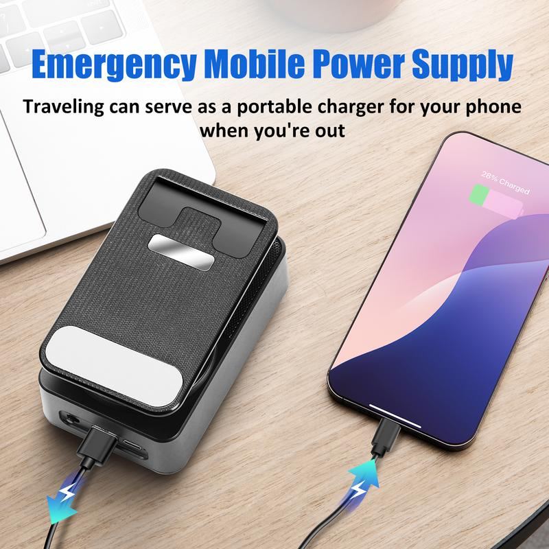 5 IN 1 Bluetooth Speaker Phone Stand With Colorful Lights – 360° Rotating Foldable Charger For Tablets & Smartphones