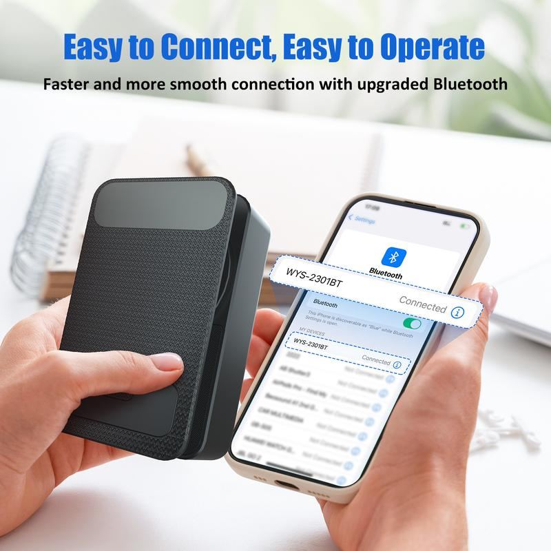 5 IN 1 Bluetooth Speaker Phone Stand With Colorful Lights – 360° Rotating Foldable Charger For Tablets & Smartphones