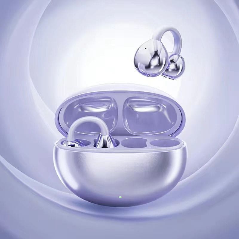 AI Translator Ultra-Light Open-Ear Clip Earbuds