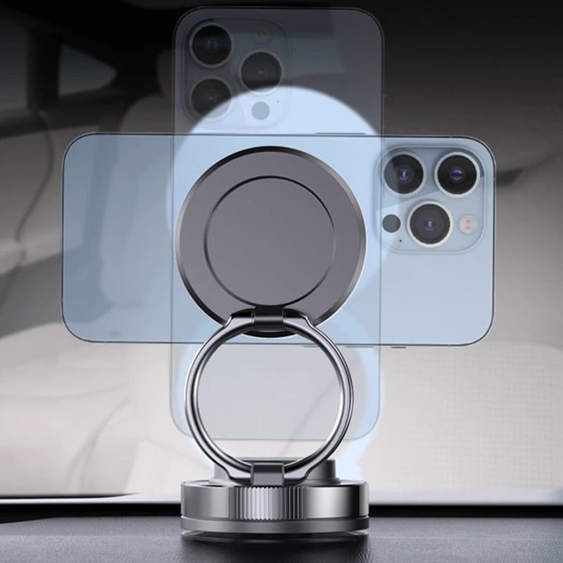 Adjustable 360° Magnetic Car Phone Holder – Foldable & Hands-Free