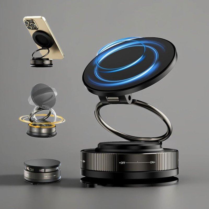 Adjustable 360° Magnetic Car Phone Holder – Foldable & Hands-Free