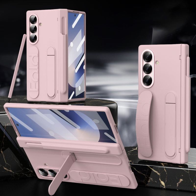 All-in-One ZFold7 Case with Hinge Protection, S Pen Slot, Built-In Strap & Screen Film