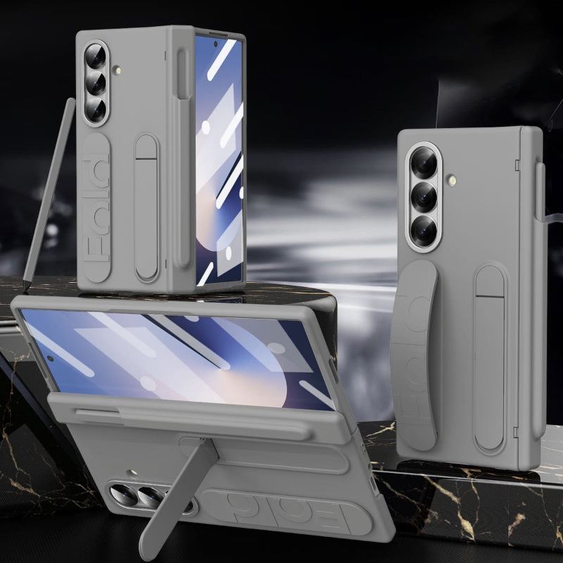 All-in-One ZFold7 Case with Hinge Protection, S Pen Slot, Built-In Strap & Screen Film