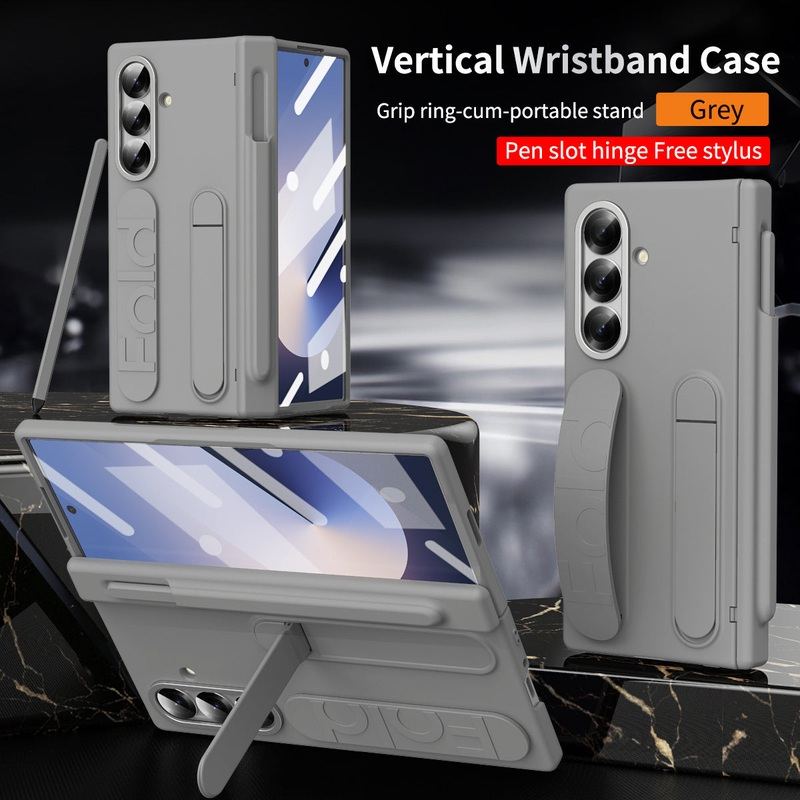 All-in-One ZFold7 Case with Hinge Protection, S Pen Slot, Built-In Strap & Screen Film