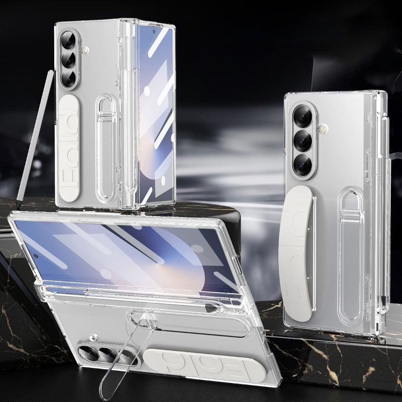 All-in-One ZFold7 Case with Hinge Protection, S Pen Slot, Built-In Strap & Screen Film