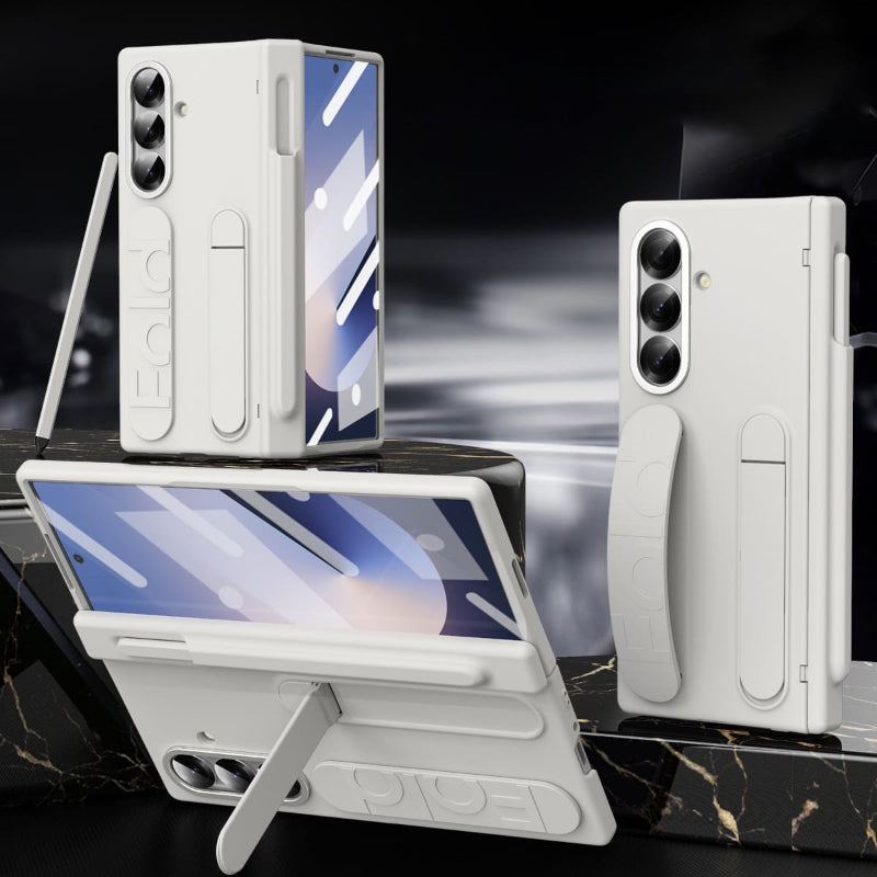 All-in-One ZFold7 Case with Hinge Protection, S Pen Slot, Built-In Strap & Screen Film