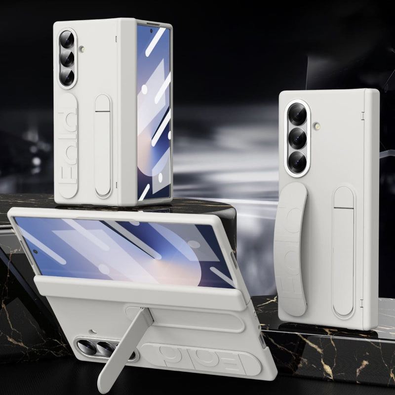 All-in-One ZFold7 Case with Hinge Protection, S Pen Slot, Built-In Strap & Screen Film