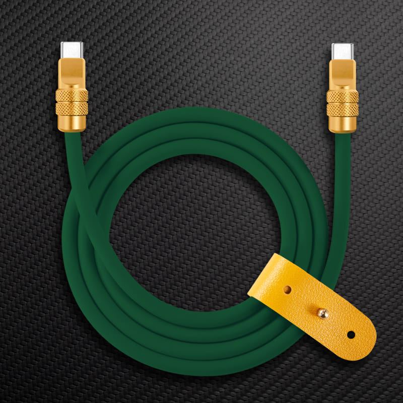 "Anodized" 240W Reflective Shine Charge Cable C+Lightning