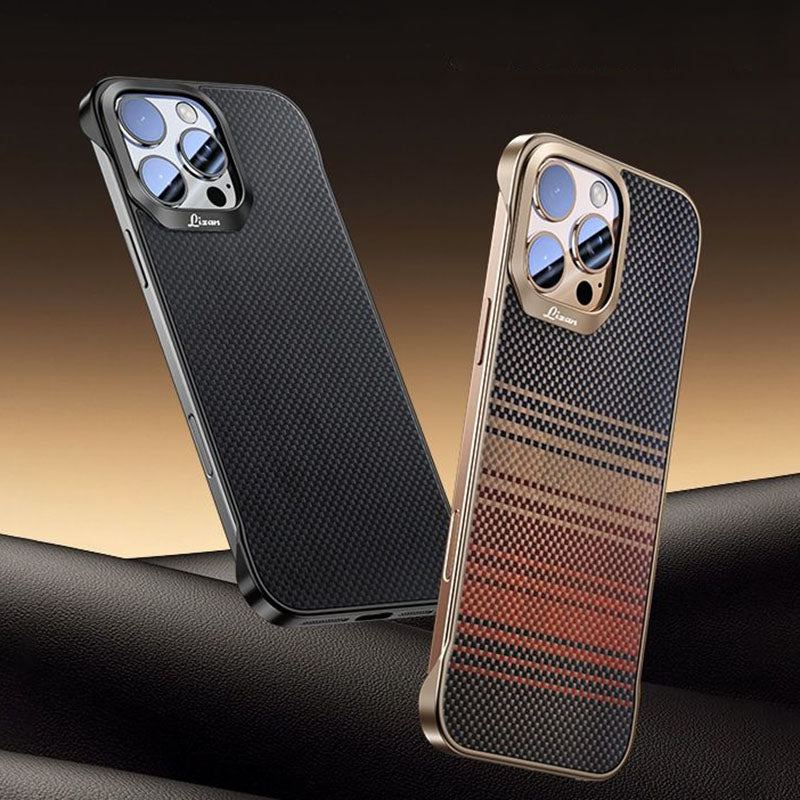 Aramid Fiber Magnetic Borderless Phone Case Designed For iPhone
