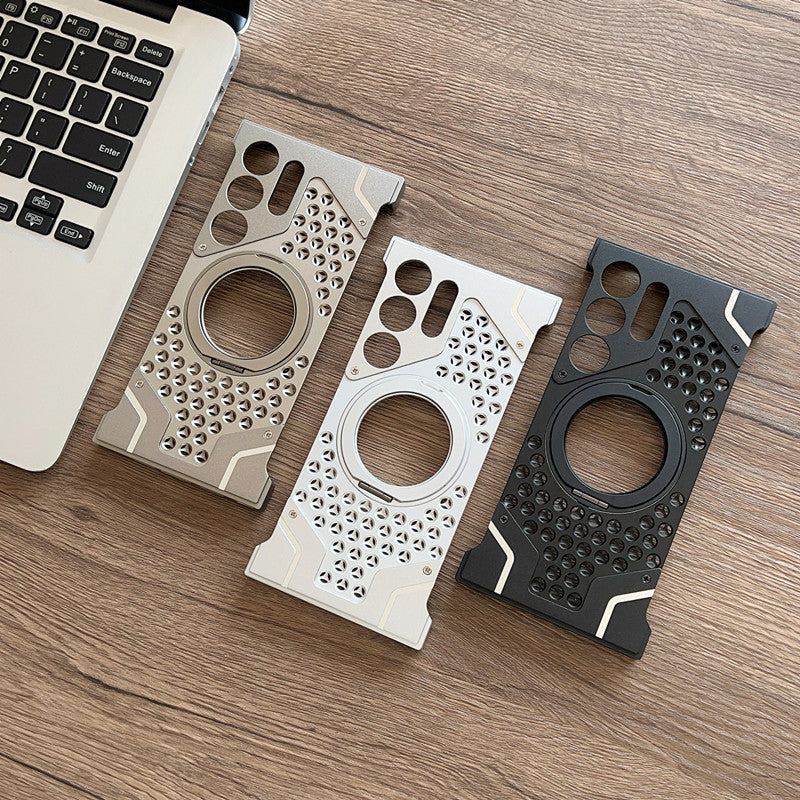Borderless Hollow Metal Magnetic Cooling Stand Case for Samsung