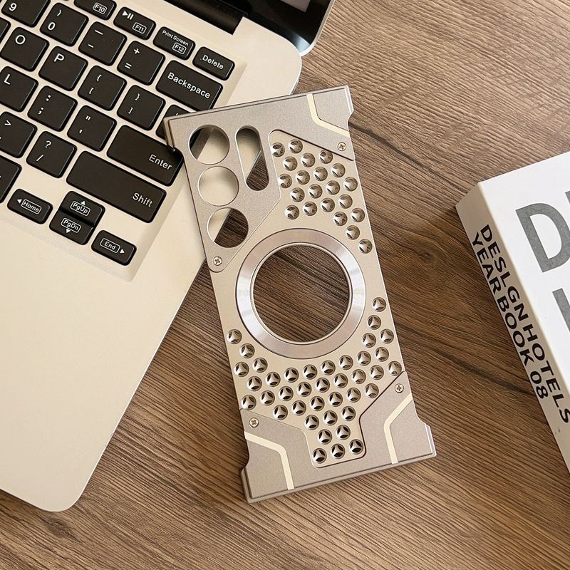 Borderless Hollow Metal Magnetic Cooling Stand Case for Samsung