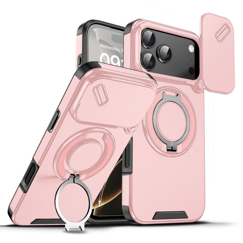 ChubbyArmor 2.0 - Military-Grade Shockproof Magnetic Case with Camera Slide & 360° Kickstand Ring