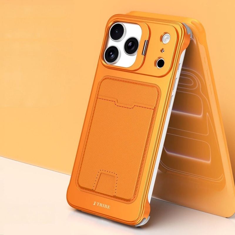 ChubbyArmor CardShield – 2-in-1 Frameless Leather Card Slot Case with Camera Stand