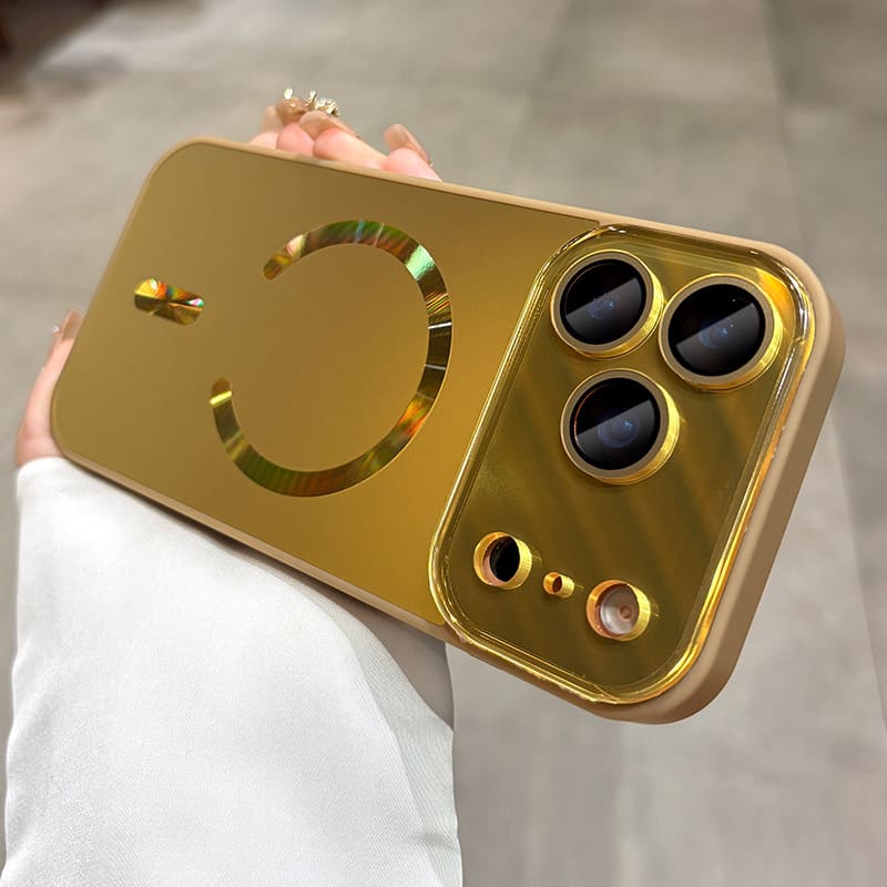 ChubbyArmor Chic - Matte Holographic Big Window Magnetic Case for iPhone 17