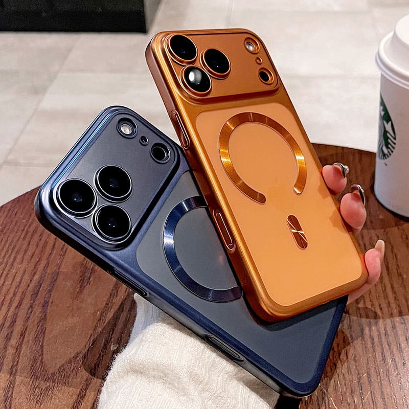 ChubbyArmor Clear - Electroplated Matte Magnetic Case with Lens Film for iPhone 17