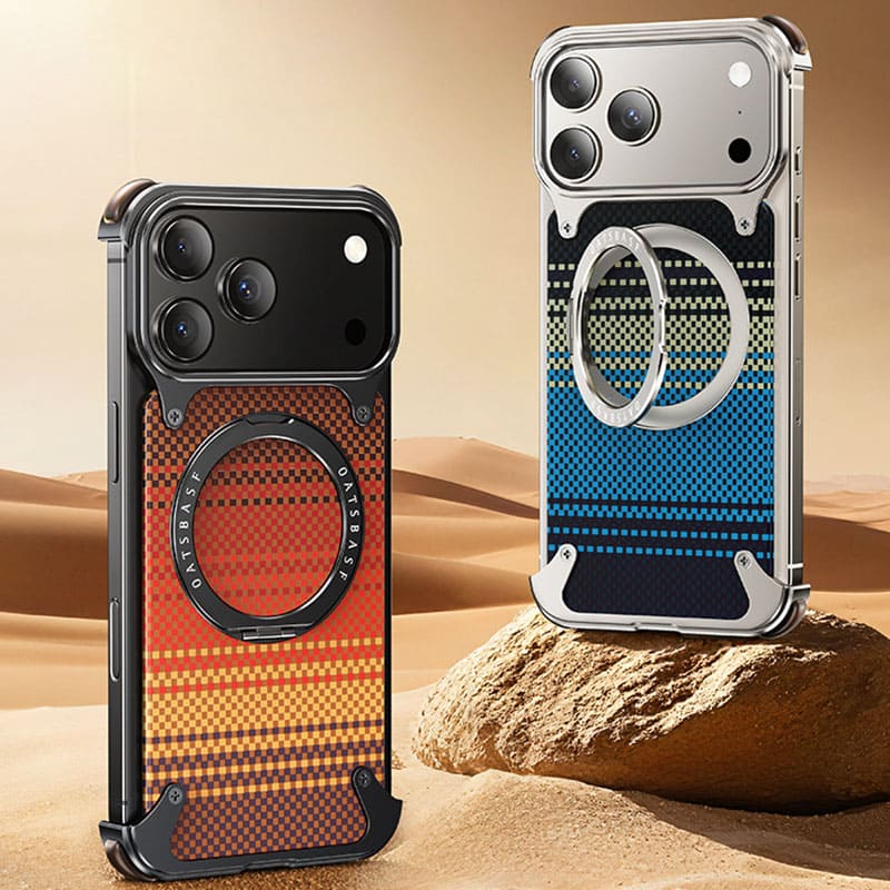 ChubbyArmor Continental - Leather Magnetic Case with 360° Rotating Stand for iPhone 17