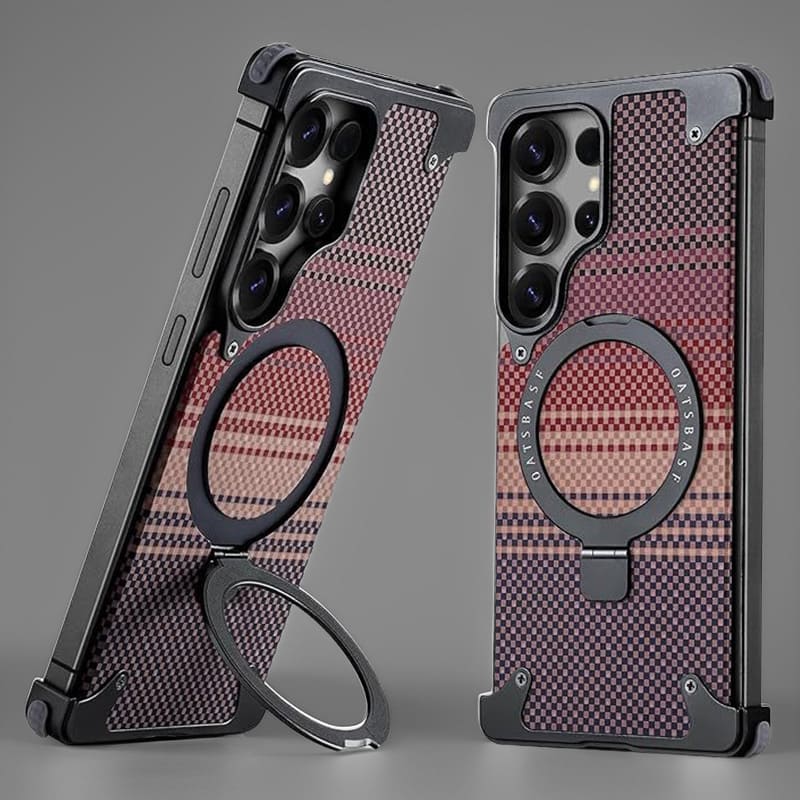 ChubbyArmor Continental - Leather Magnetic Case with 360° Rotating Stand for iPhone 17