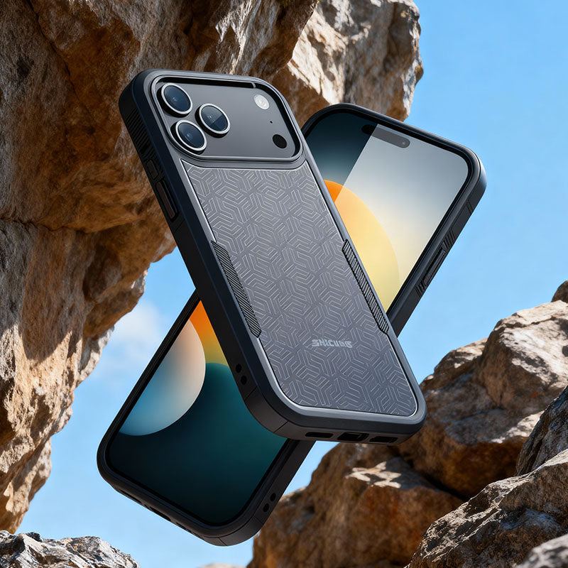 ChubbyArmor DualGuard - Textured Pattern Magnetic Rugged Case For iPhone 17