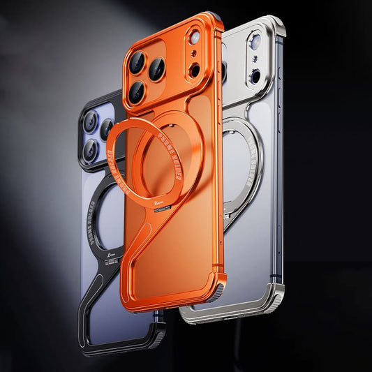 ChubbyArmor Edge - Magnetic Bracket Metal Frame Case for iPhone 17