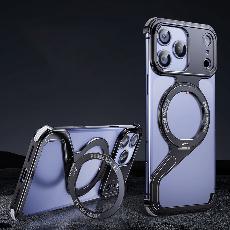 ChubbyArmor Edge - Magnetic Bracket Metal Frame Case for iPhone 17