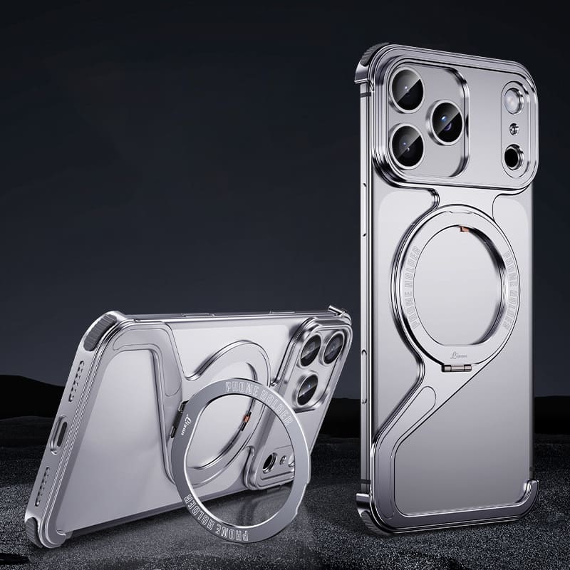 ChubbyArmor Edge - Magnetic Bracket Metal Frame Case for iPhone 17