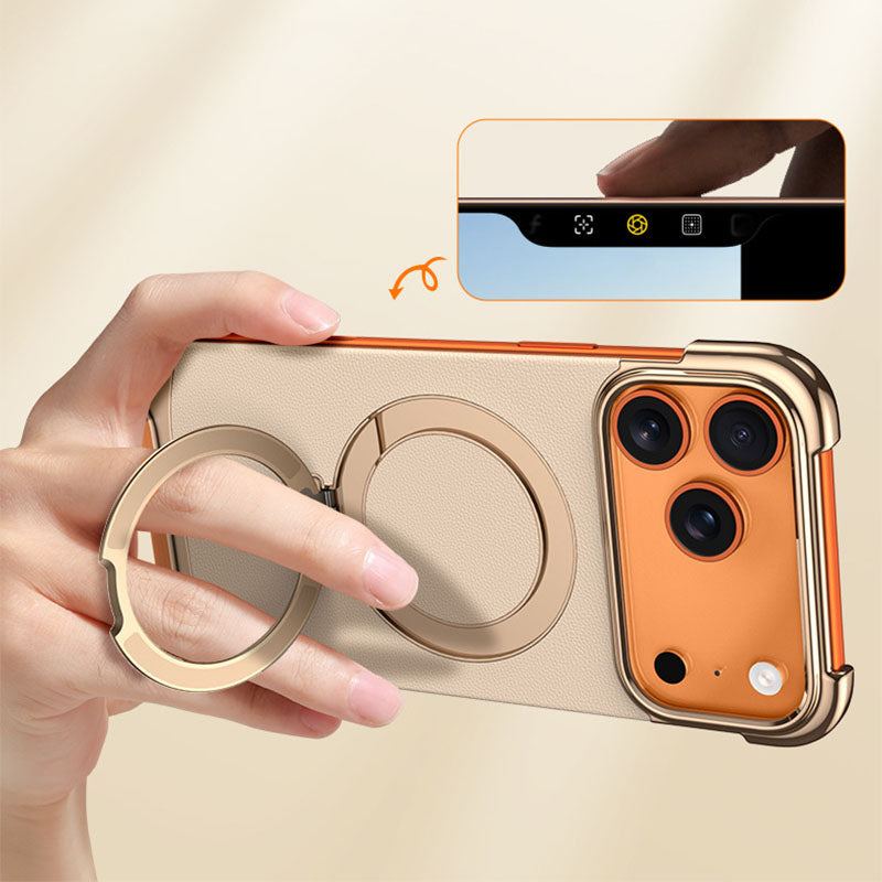 ChubbyArmor EdgeFree - Frameless Magnetic Leather Case For iPhone 17