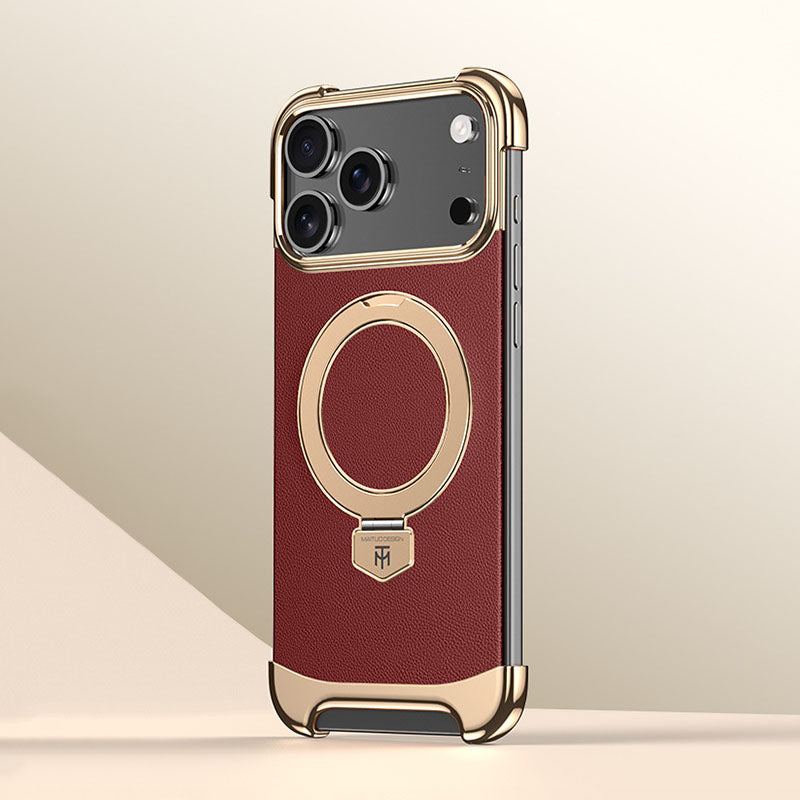 ChubbyArmor EdgeFree - Frameless Magnetic Leather Case For iPhone 17