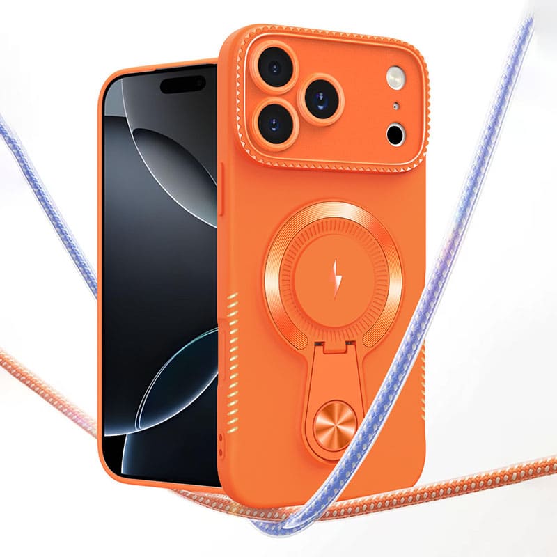 ChubbyArmor Flex - Silicone Magnetic Case with Built-in Stand for iPhone 17