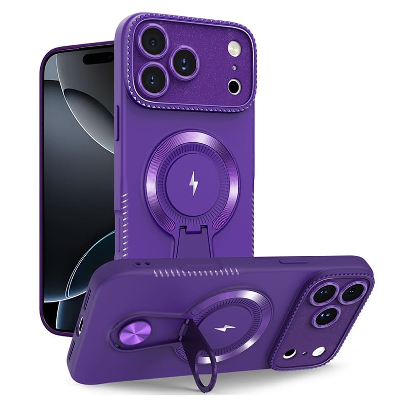ChubbyArmor Flex - Silicone Magnetic Case with Built-in Stand for iPhone 17