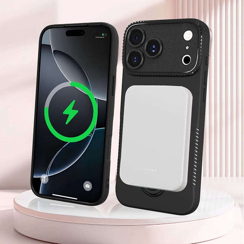 ChubbyArmor Flex - Silicone Magnetic Case with Built-in Stand for iPhone 17