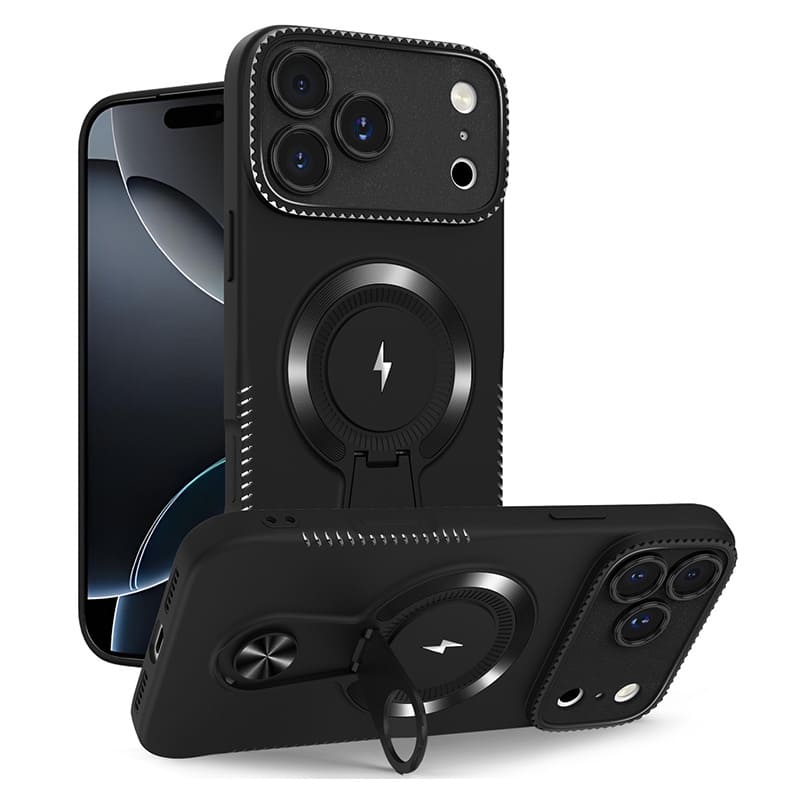 ChubbyArmor Flex - Silicone Magnetic Case with Built-in Stand for iPhone 17