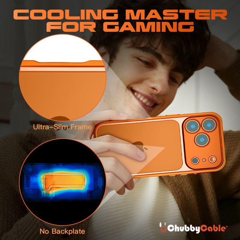 ChubbyArmor LiteGo - Ultra-Thin Metal Bumper Case With Lens Protector & GripRing Phone Stand For iPhone 17