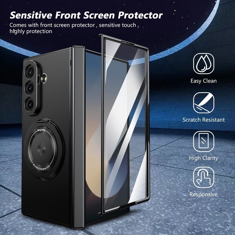 ChubbyArmor MagRotate – All-In-One Magnetic Case With Built-In Screen Protector & 360° Rotating Stand For Samsung