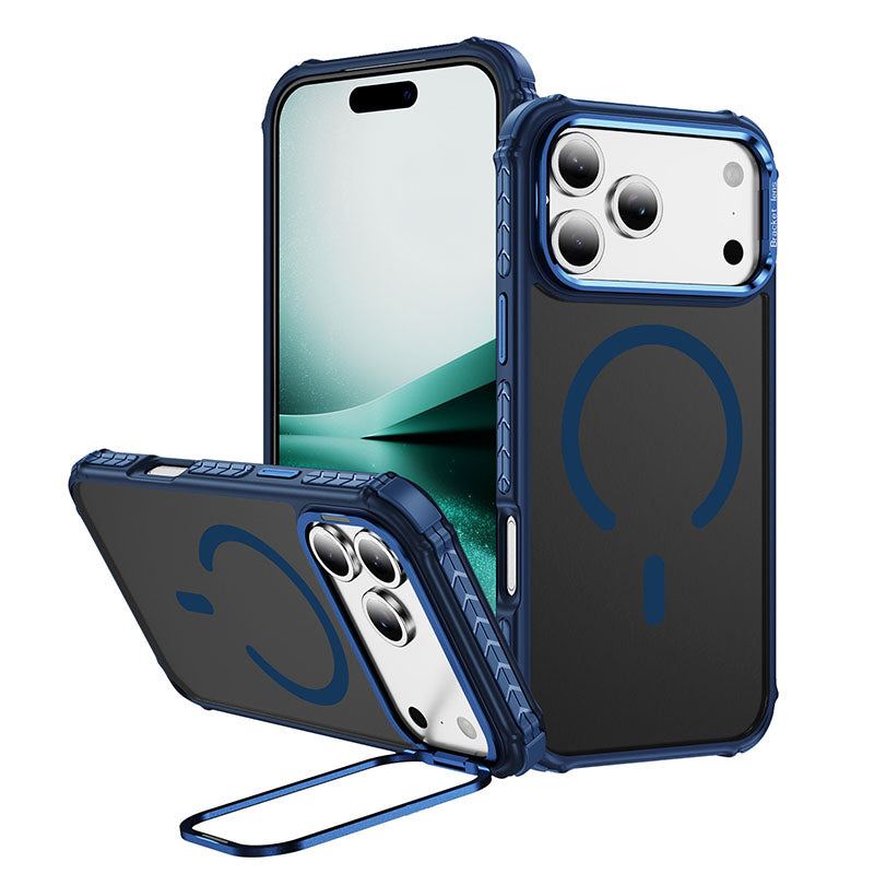 ChubbyArmor MagShield - Translucent Magnetic Case for iPhone 17 & 16-13 , Military Shockproof with Built-in Camera Stand