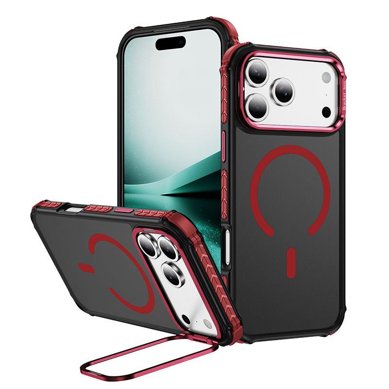 ChubbyArmor MagShield - Translucent Magnetic Case for iPhone 17 & 16-13 , Military Shockproof with Built-in Camera Stand
