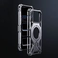 Silver metallic phone bumper case side view