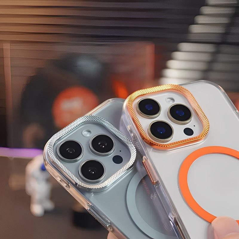 ChubbyArmor PrismView - Transparent Magnetic Case With Spiral Color Lens Protector For iPhone 17