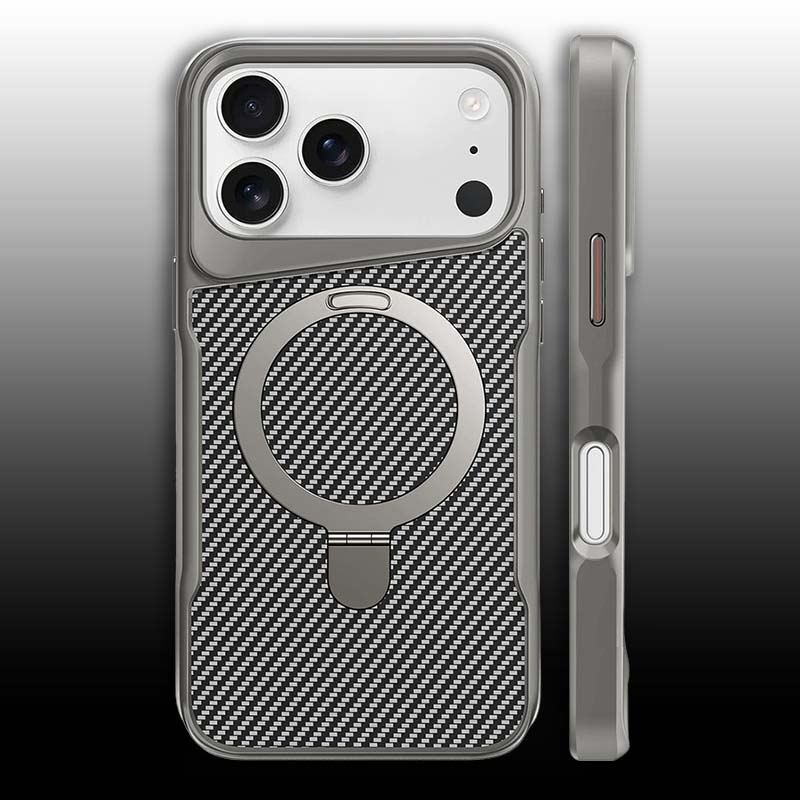 ChubbyArmor Pro - MagSafe Case with Kickstand and Carbon Fiber Texture