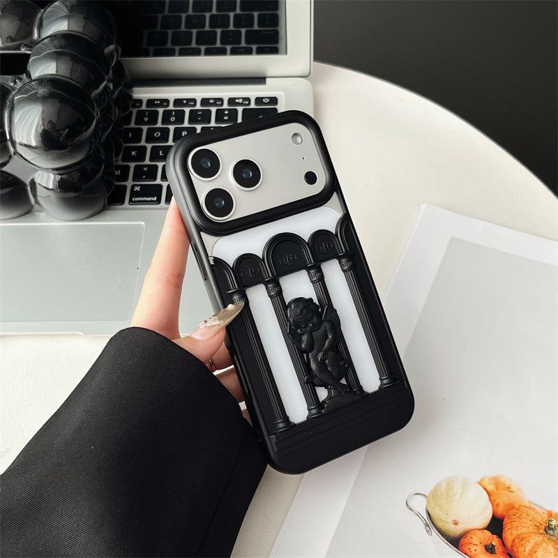 ChubbyArmor RomanShield – Electroplated Hollow Angel Shockproof Case for iPhone 17