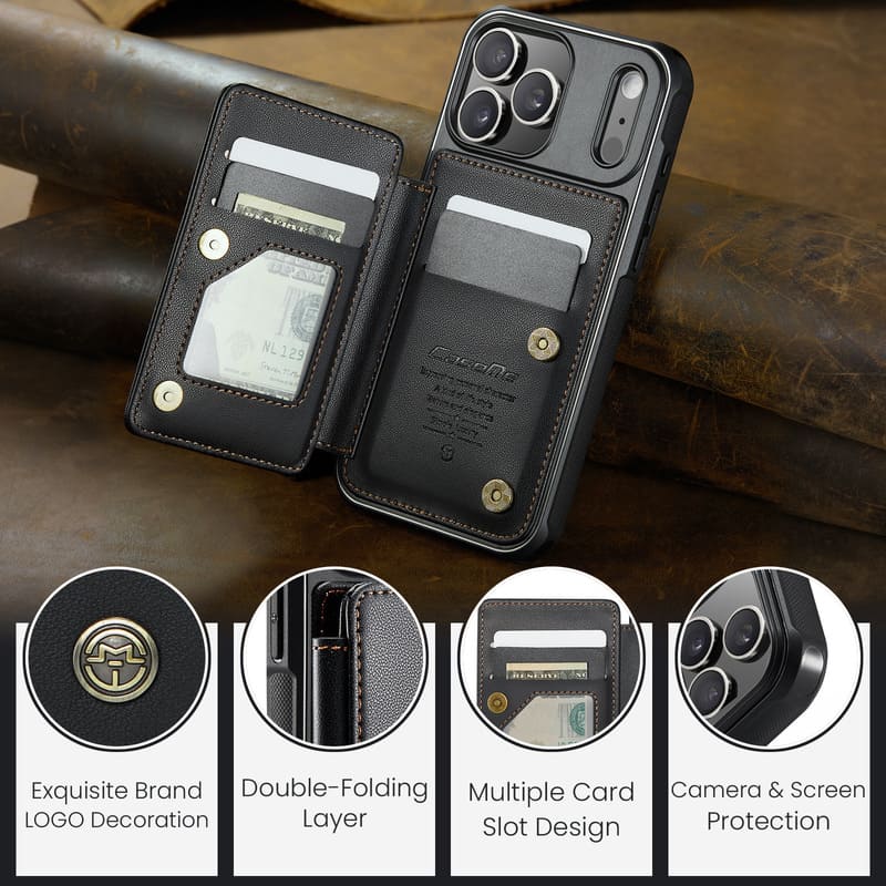 ChubbyArmor Safe - RFID Wallet Case with Stand for iPhone 17