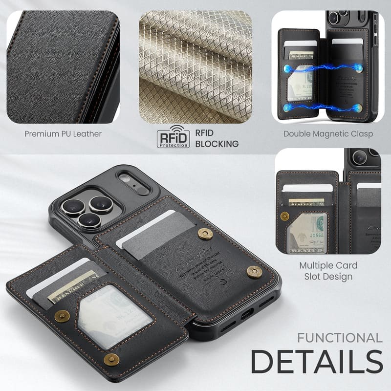 ChubbyArmor Safe - RFID Wallet Case with Stand for iPhone 17