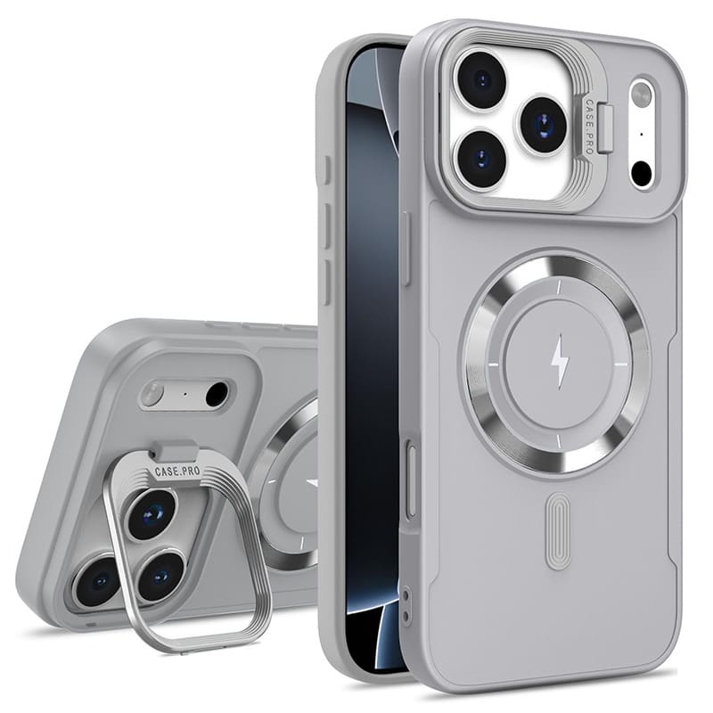 ChubbyArmor Shield - Magnetic Lens Stand Matte Case For iPhone 17